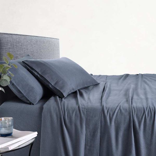 170GSM 100% Cotton Thermal Soft Flannelette Sheet Set Charcoal