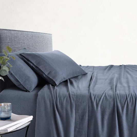 170GSM 100% Cotton Thermal Soft Flannelette Sheet Set Charcoal
